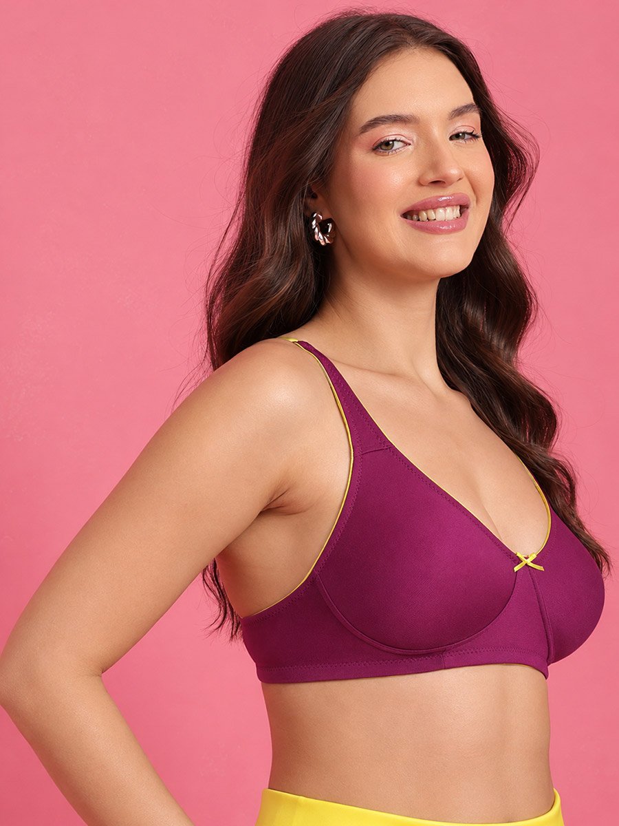 Non-Padded Wirefree Demi Cup Bra - Cotton