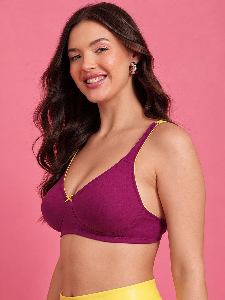Non-Padded Wirefree Demi Cup Bra - Cotton