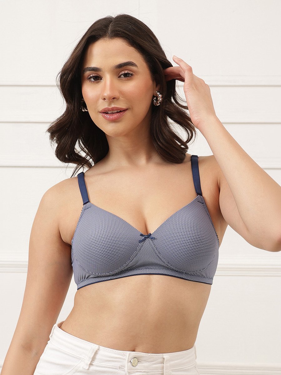 Padded Non-Wired Full Coverage Printed Multiway T-shirt Bra