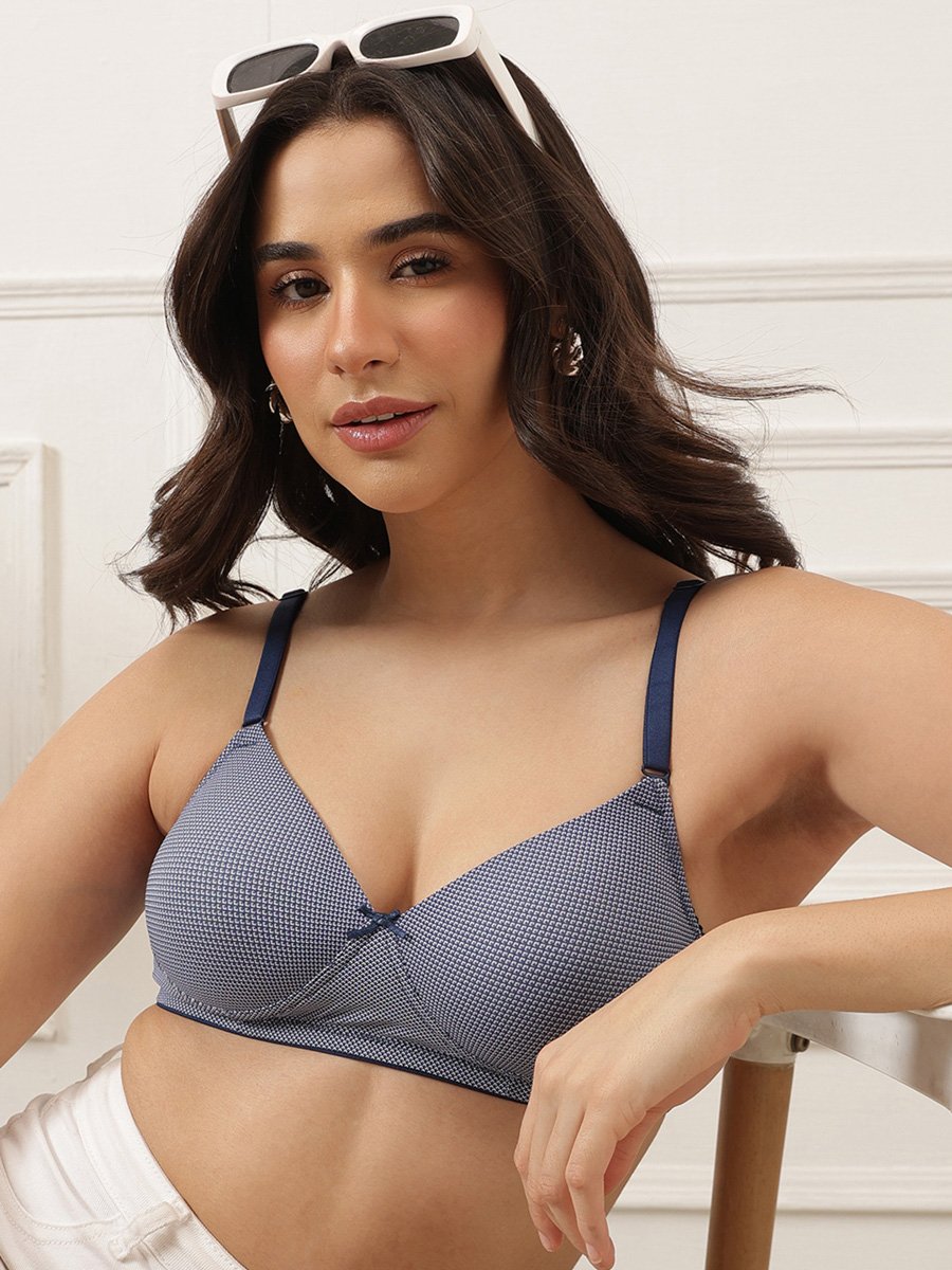 Padded Non-Wired Full Coverage Printed Multiway T-shirt Bra