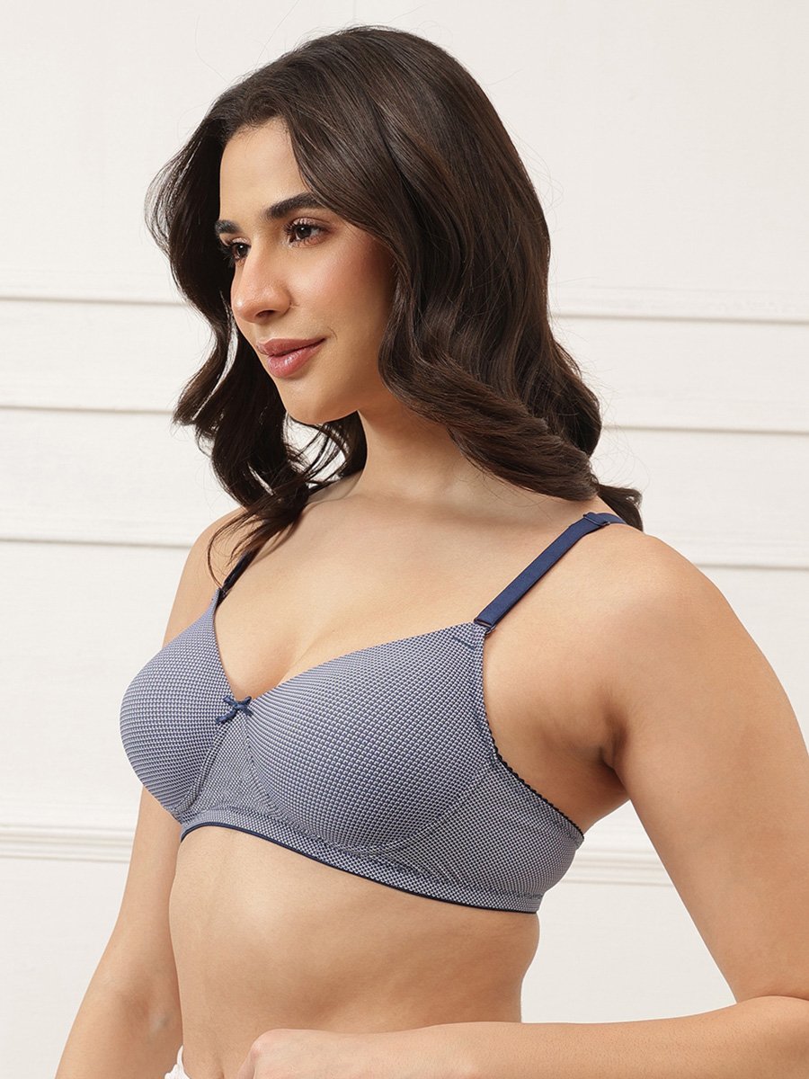 Padded Non-Wired Full Coverage Printed Multiway T-shirt Bra
