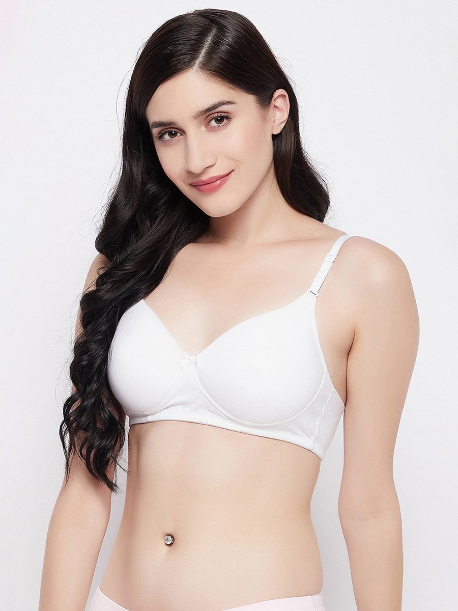 Padded Non-Wired Demi Cup Multiway T-Shirt Bra - Cotton	