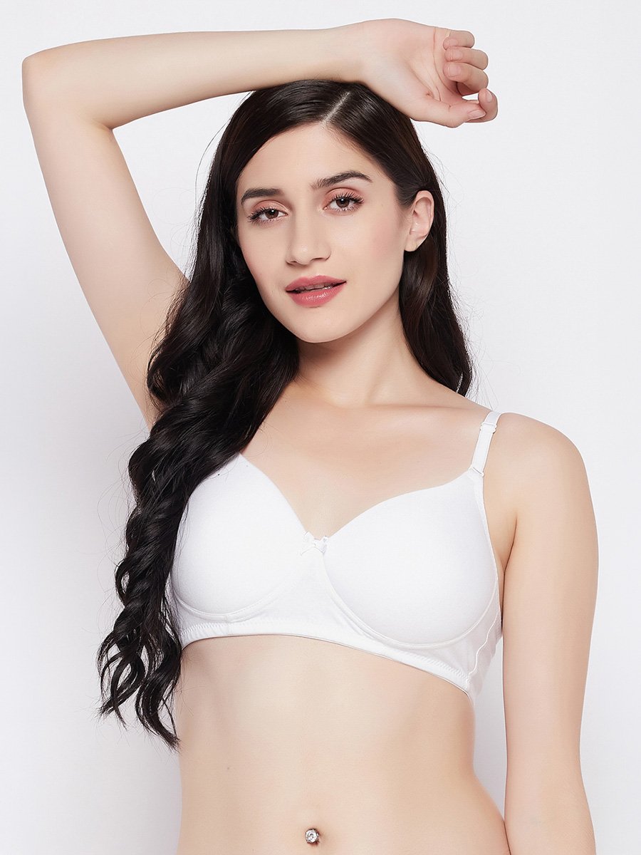 Padded Non-Wired Demi Cup Multiway T-Shirt Bra - Cotton	