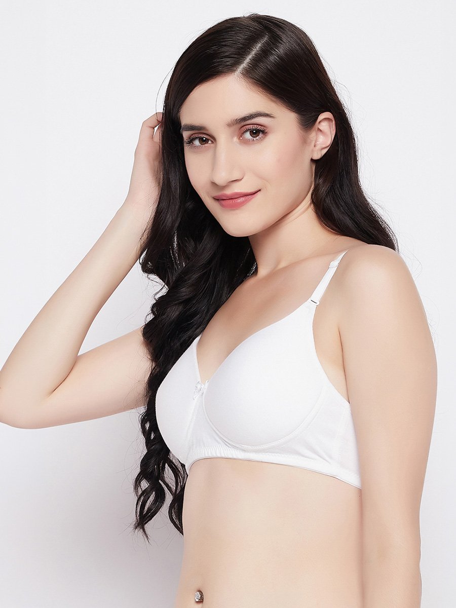 Padded Non-Wired Demi Cup Multiway T-Shirt Bra - Cotton	