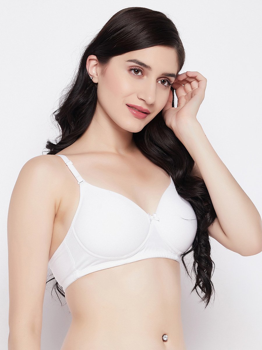 Padded Non-Wired Demi Cup Multiway T-Shirt Bra - Cotton	