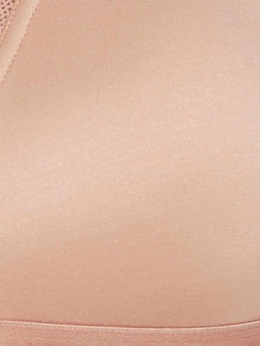 Non-Padded Non-Wired Spacer Cup Plunge Bra - Cotton Rich