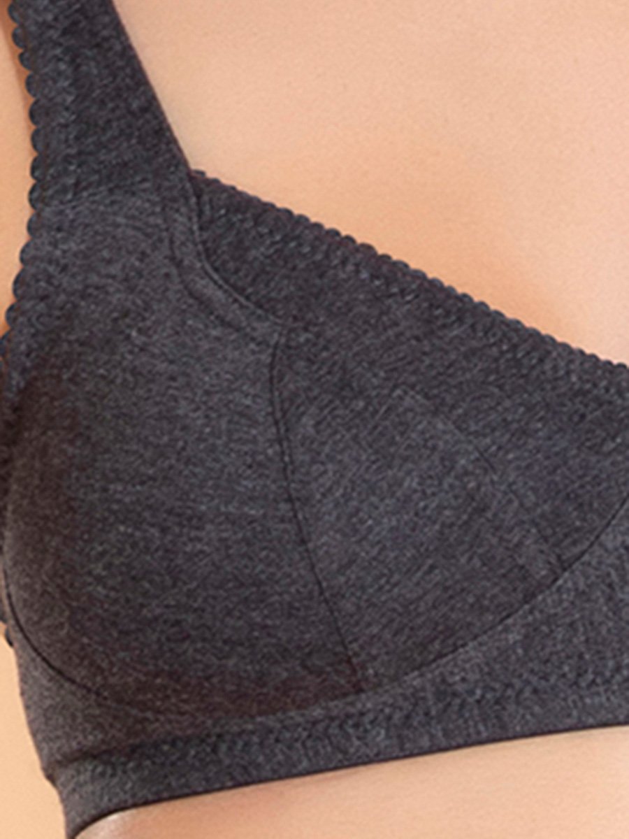 Non-Padded Non-Wired Full Cup Bra - Cotton