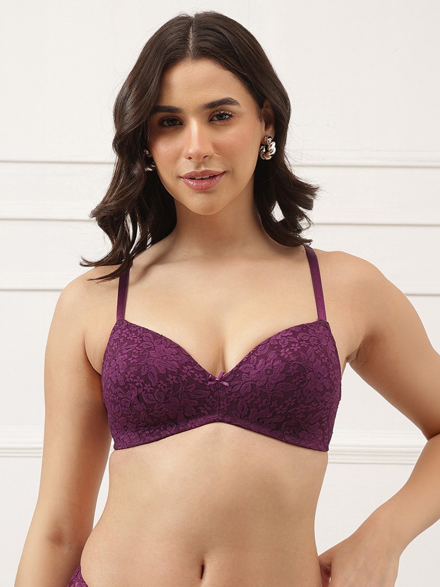 Unicup Padded Non-Wired Bra - Lace