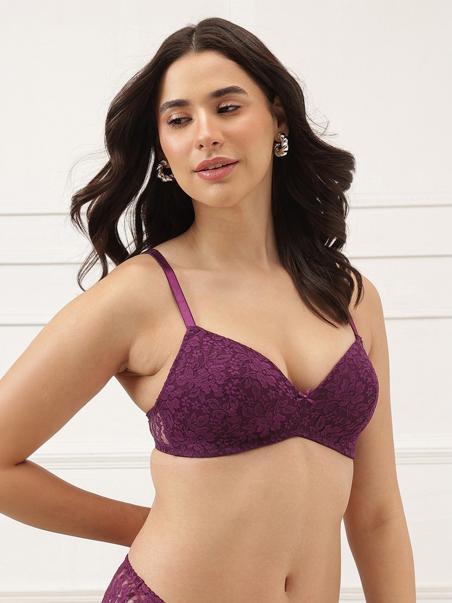 Unicup Padded Non-Wired Bra - Lace