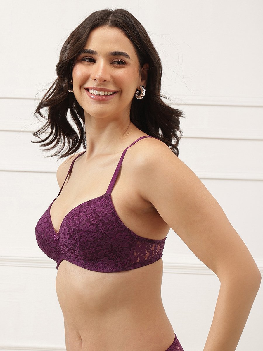 Unicup Padded Non-Wired Bra - Lace