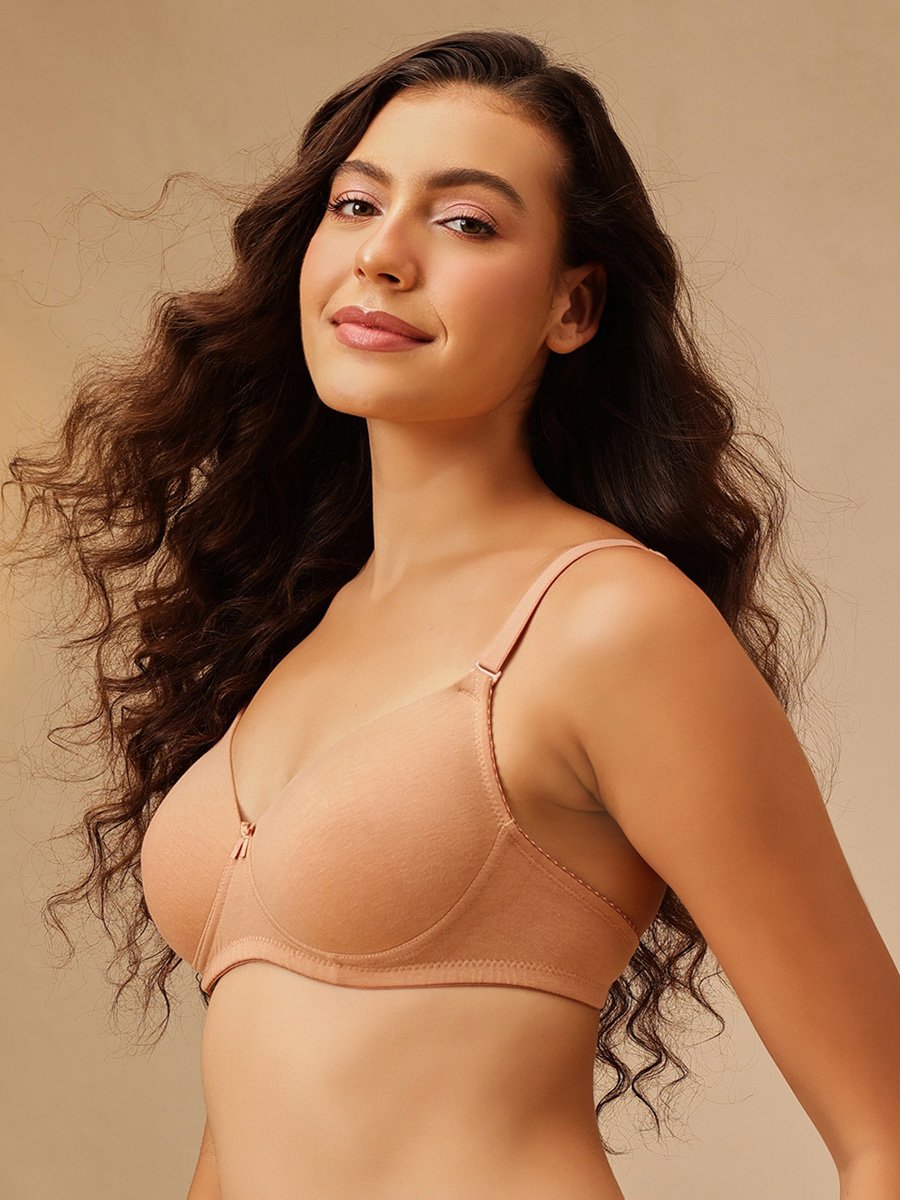Padded Non-Wired Full Coverage Multiway T-shirt Bra - Cotton