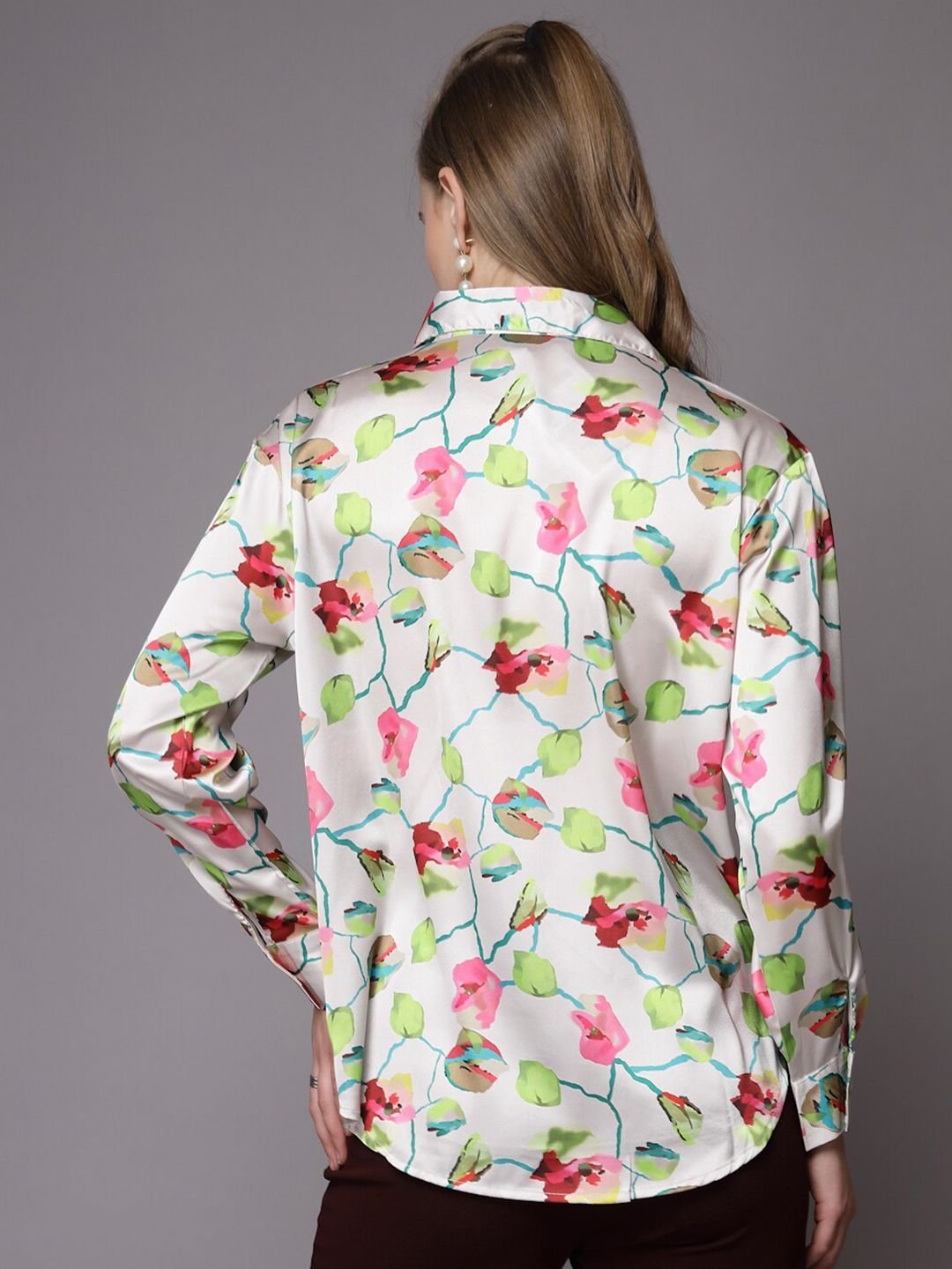 White Solid Long Sleeves Regular Shirt