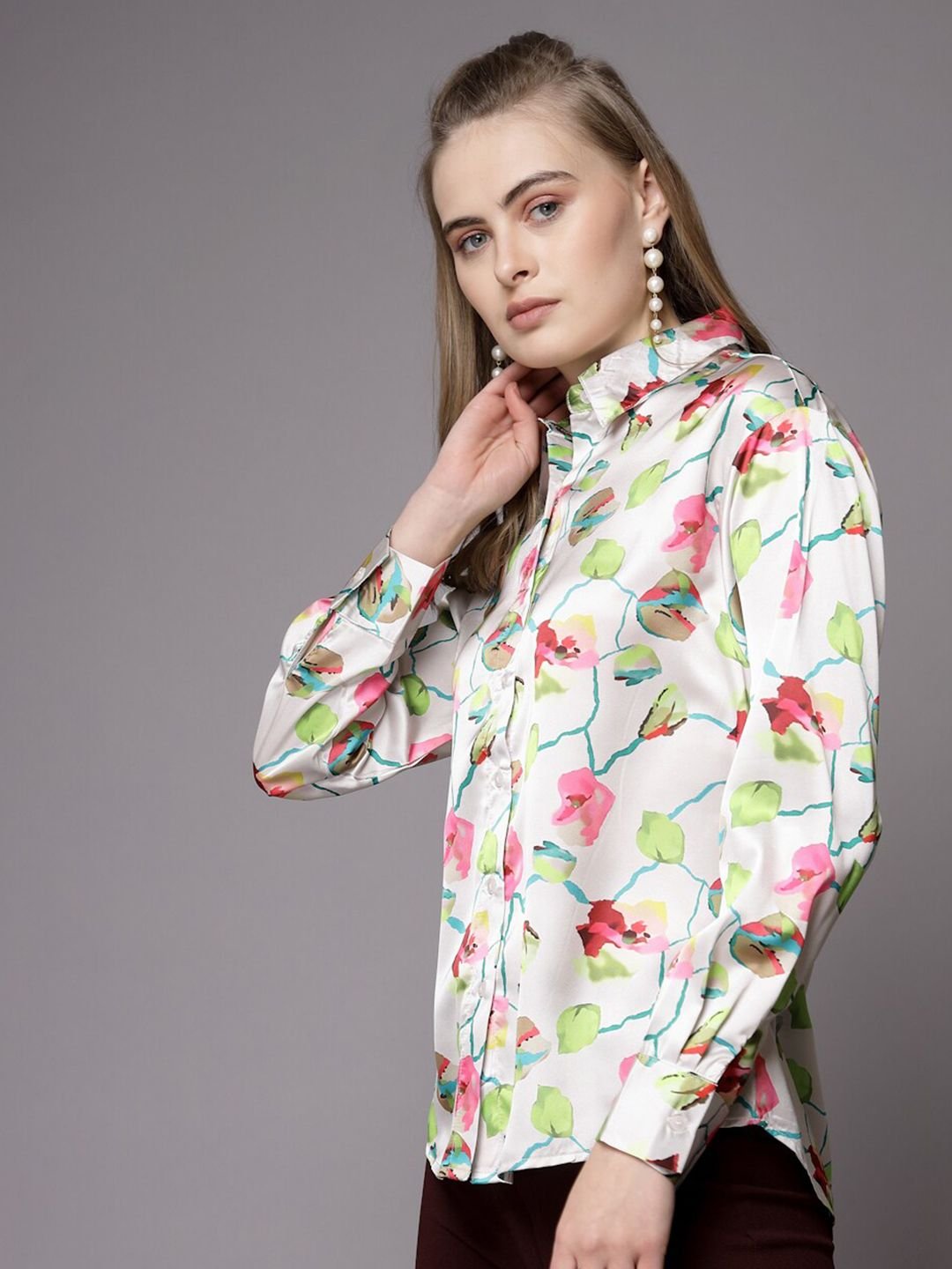 White Solid Long Sleeves Regular Shirt