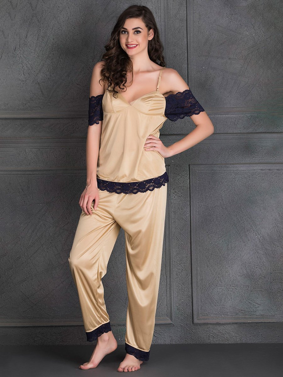 Pack of 5 - Satin and Lace Nightwear Set