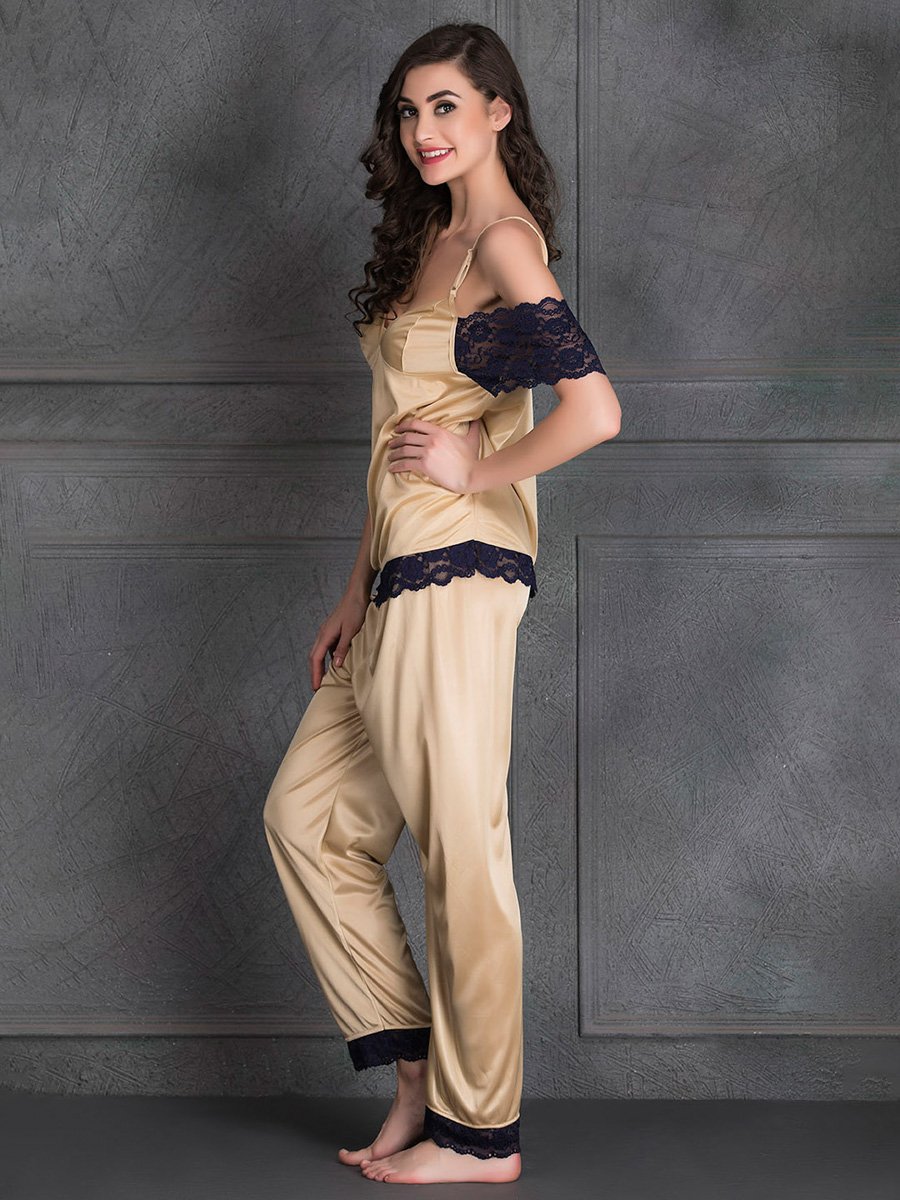 Pack of 5 - Satin and Lace Nightwear Set