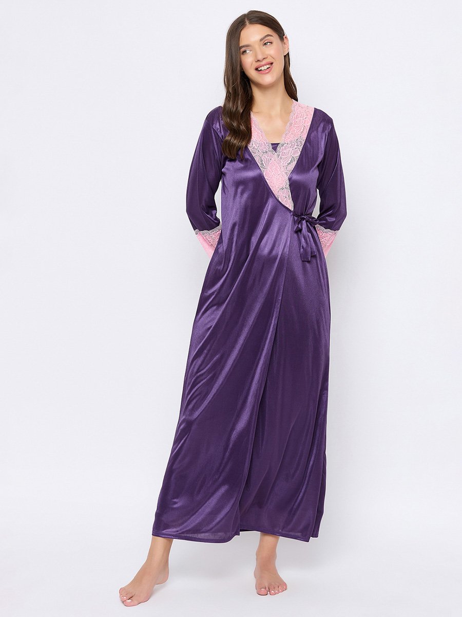 Pack of 5 - Satin and Lace Nightwear Set