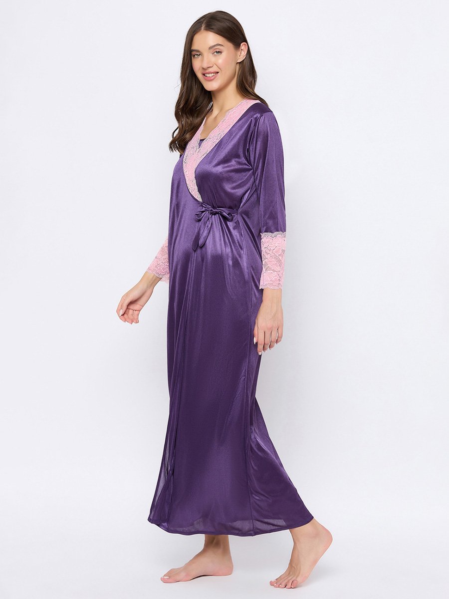 Pack of 5 - Satin and Lace Nightwear Set