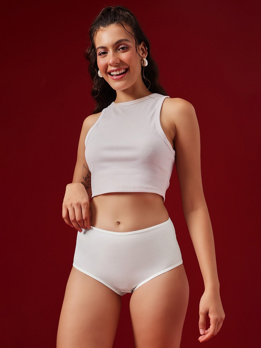 Cotton High Waist Hipster Panty