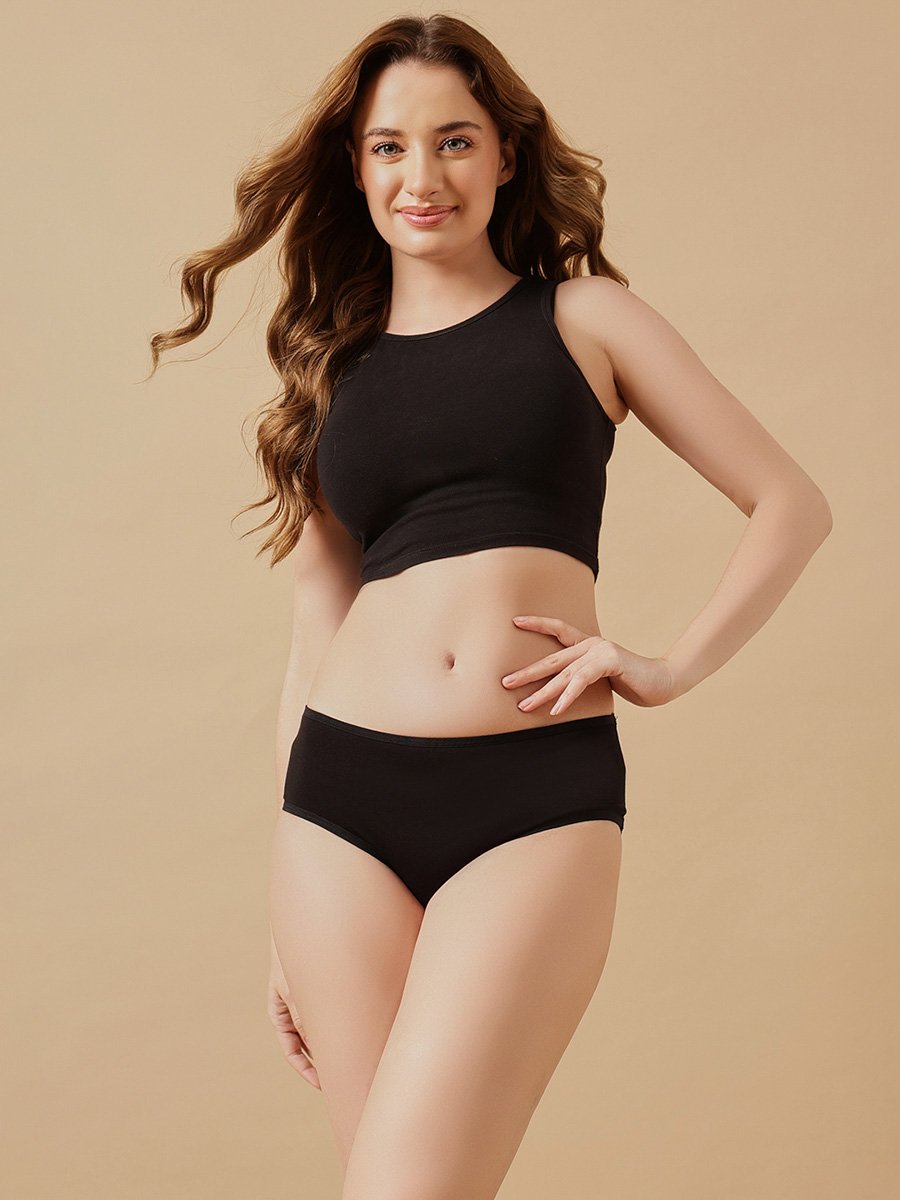 Mid Waist Hipster Panty - Cotton