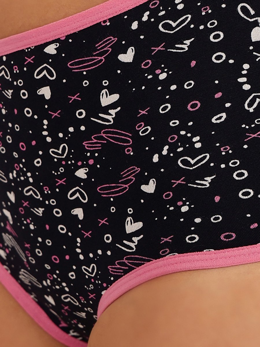 High Waist Printed Hipster