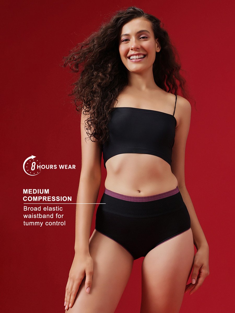 High Waist Tummy Tucker Hipster Panty - Cotton