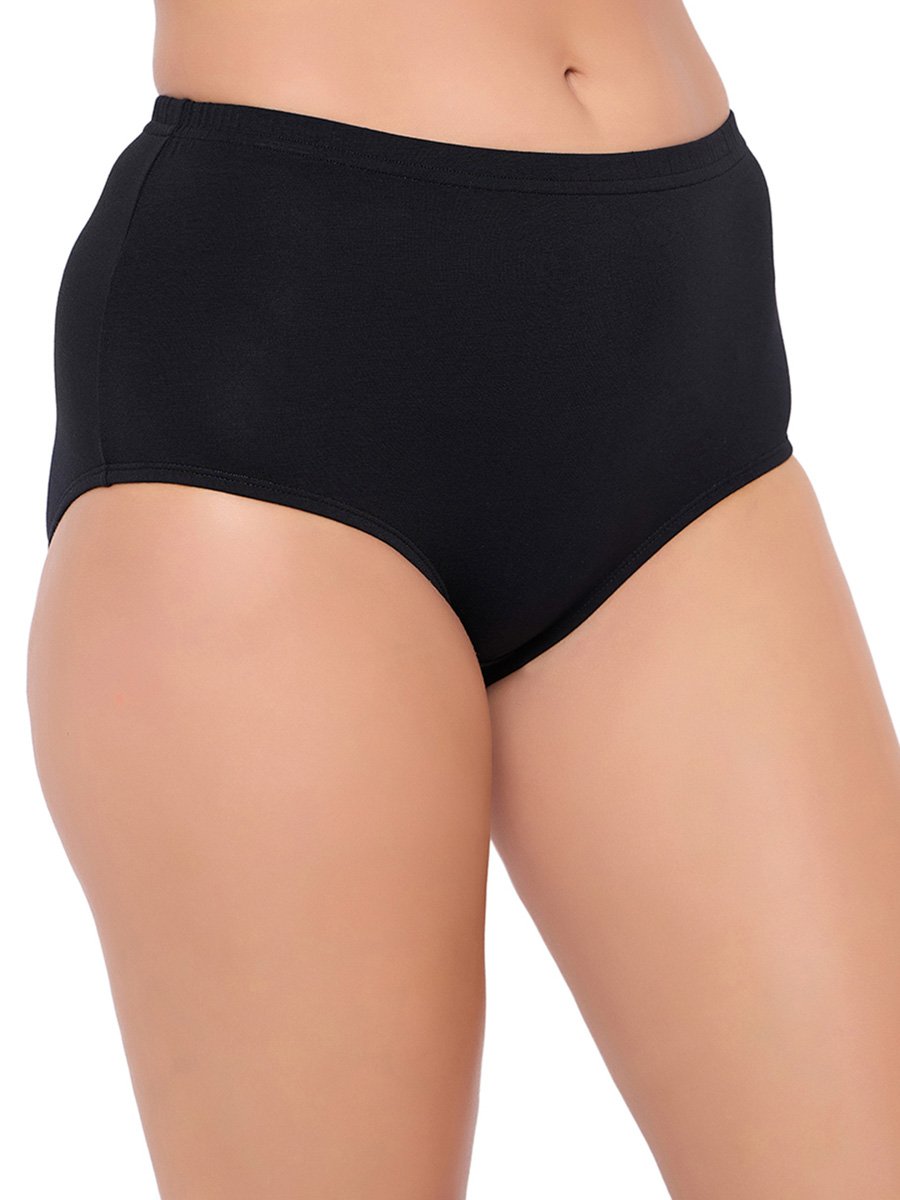 High Waist Hipster with Inner Elastic - Cotton