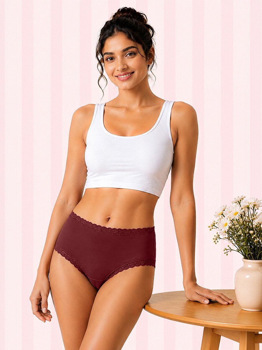 Cherry Ripple High Waist Hipster Panty