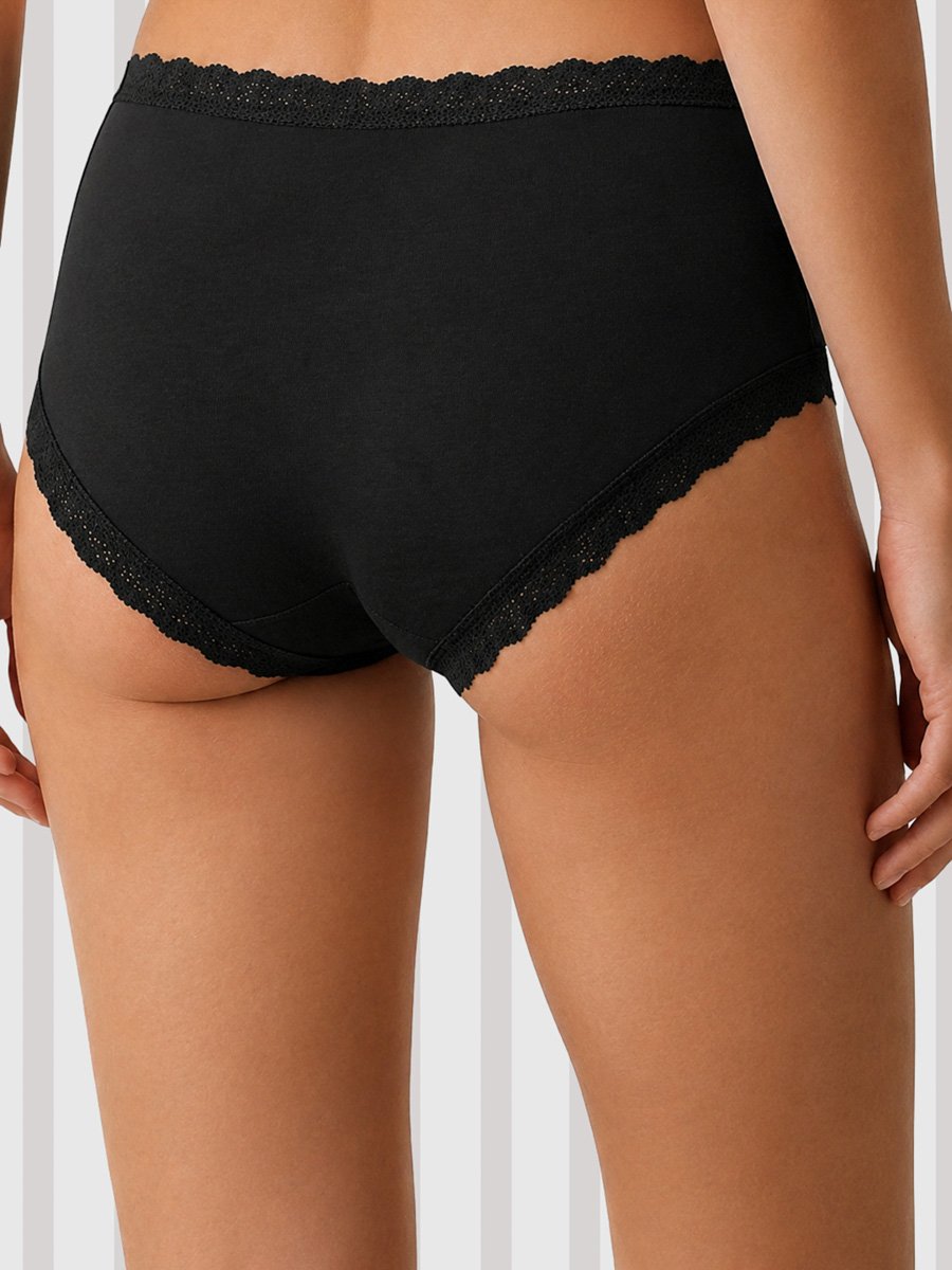 High Waist Hipster Panty - Cotton
