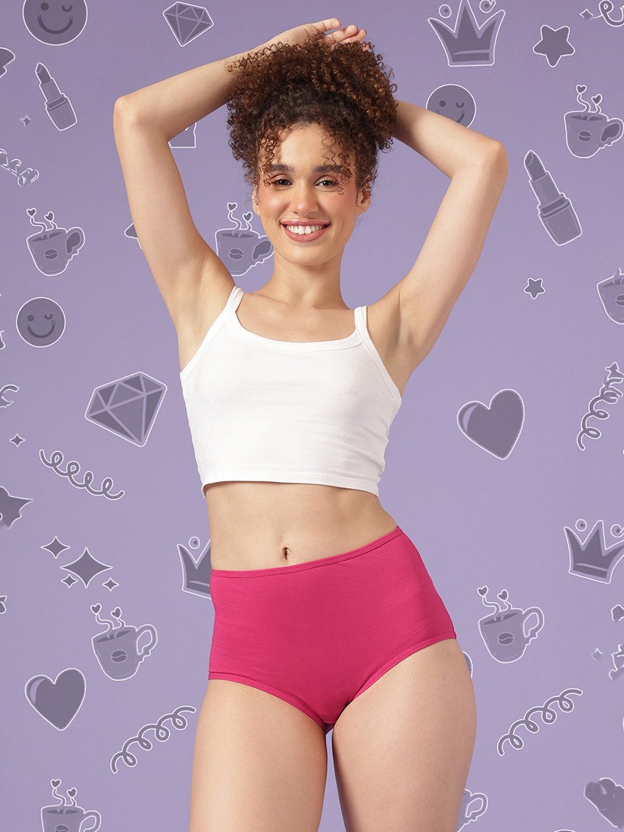 Pack of 3 - Printed High Waist Hipsters