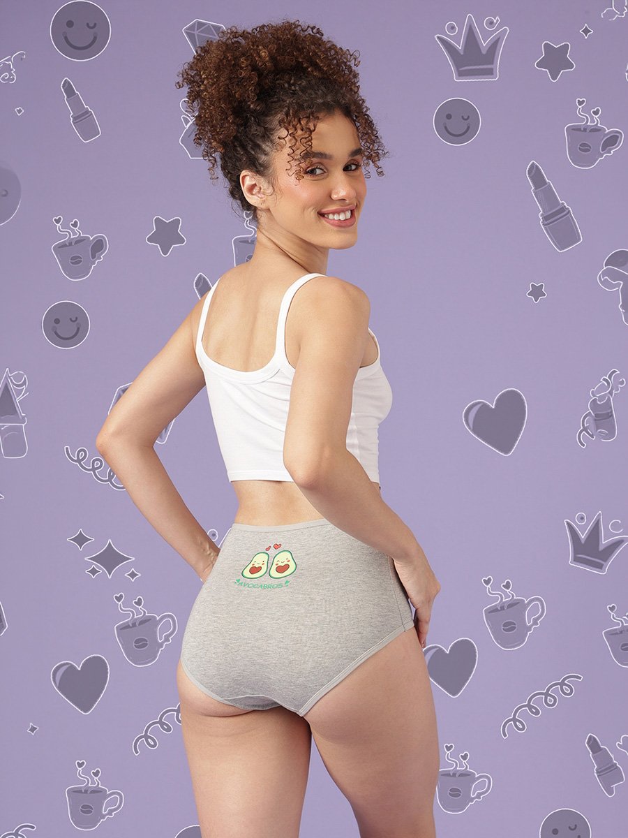 Pack of 3 - Printed High Waist Hipsters