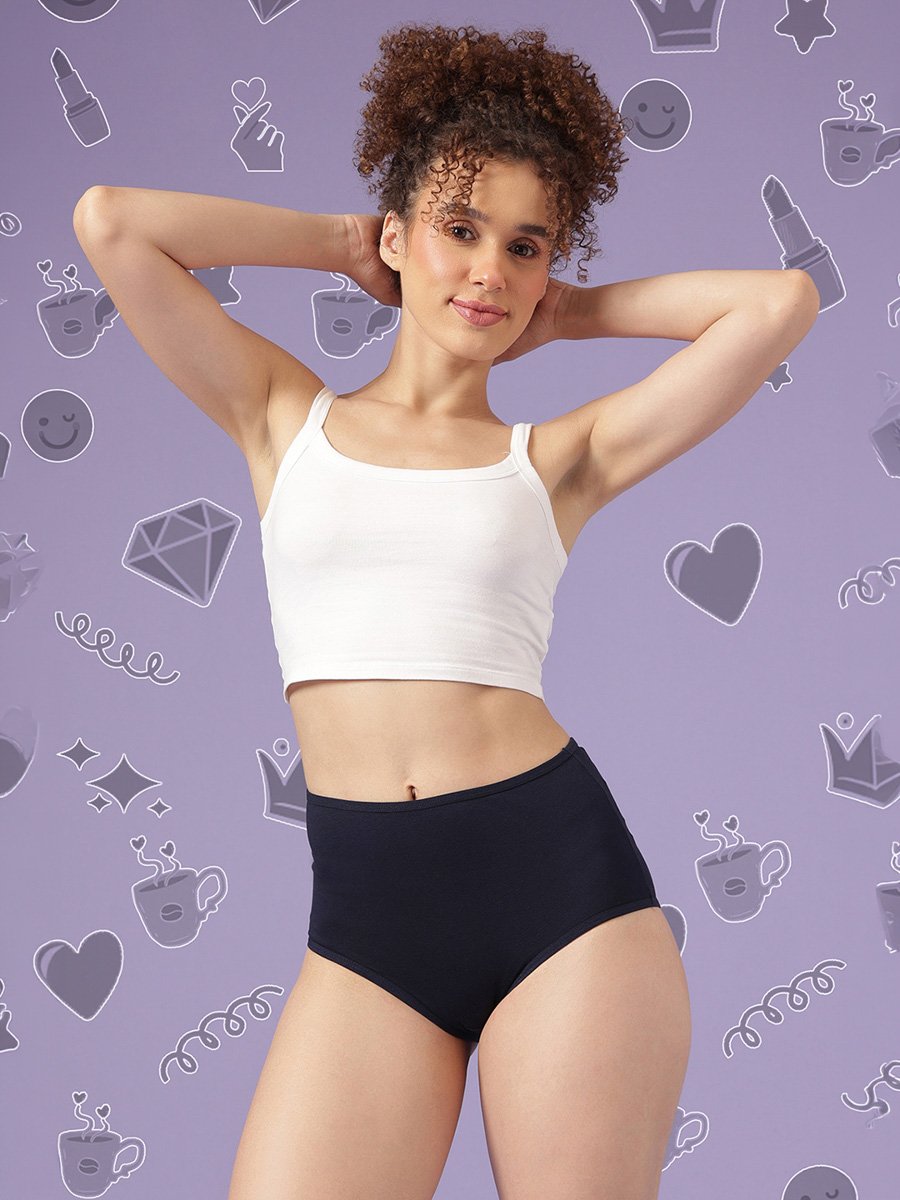 Pack of 3 - Printed High Waist Hipsters