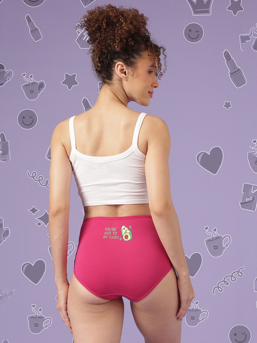 Pack of 3 - Printed High Waist Hipsters