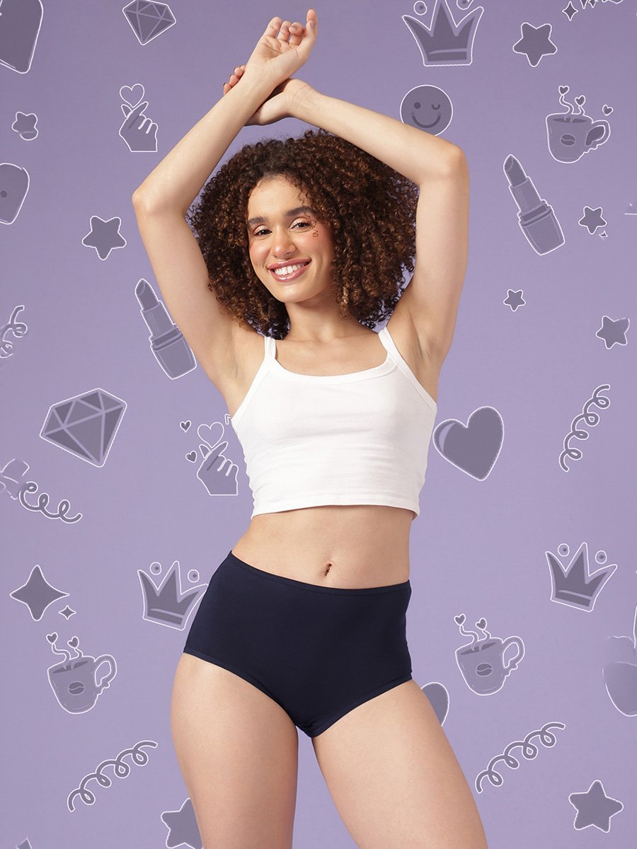 Pack of 3 -High Waist Hipsters - Cotton