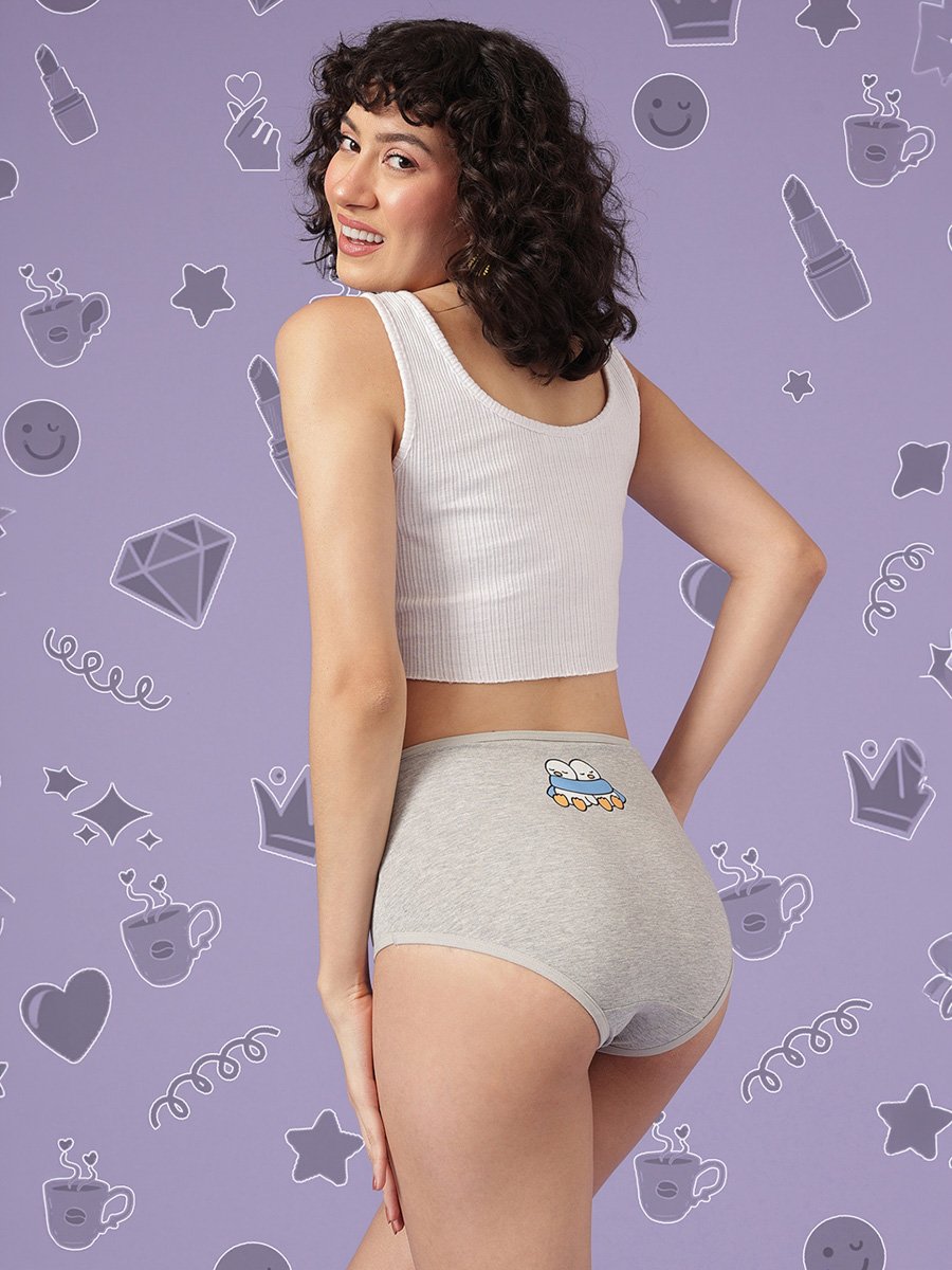 Pack of 3 -High Waist Hipsters - Cotton