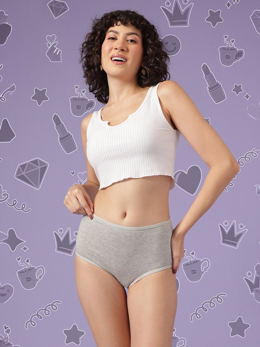 Pack of 3 -High Waist Hipsters - Cotton