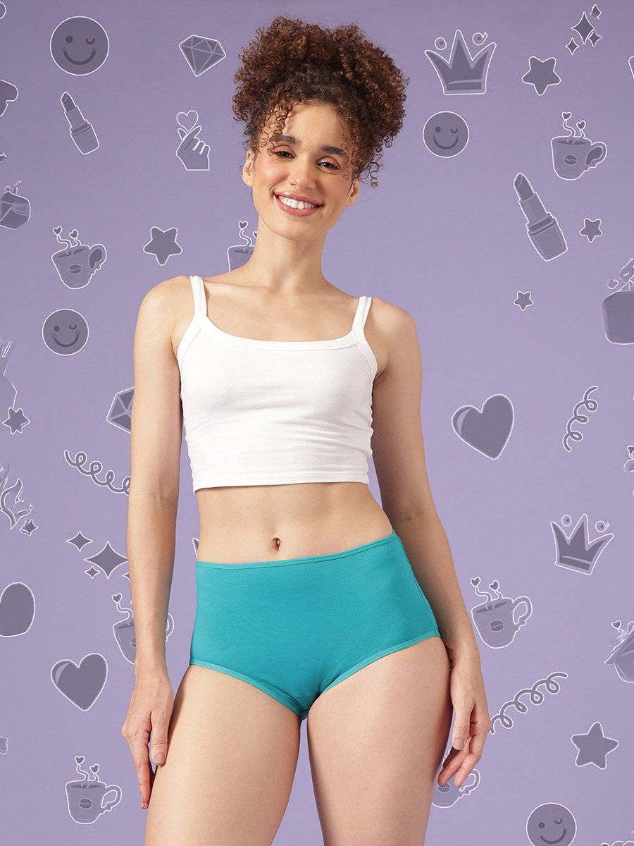 Pack of 3 - High Waist Hipsters - Cotton