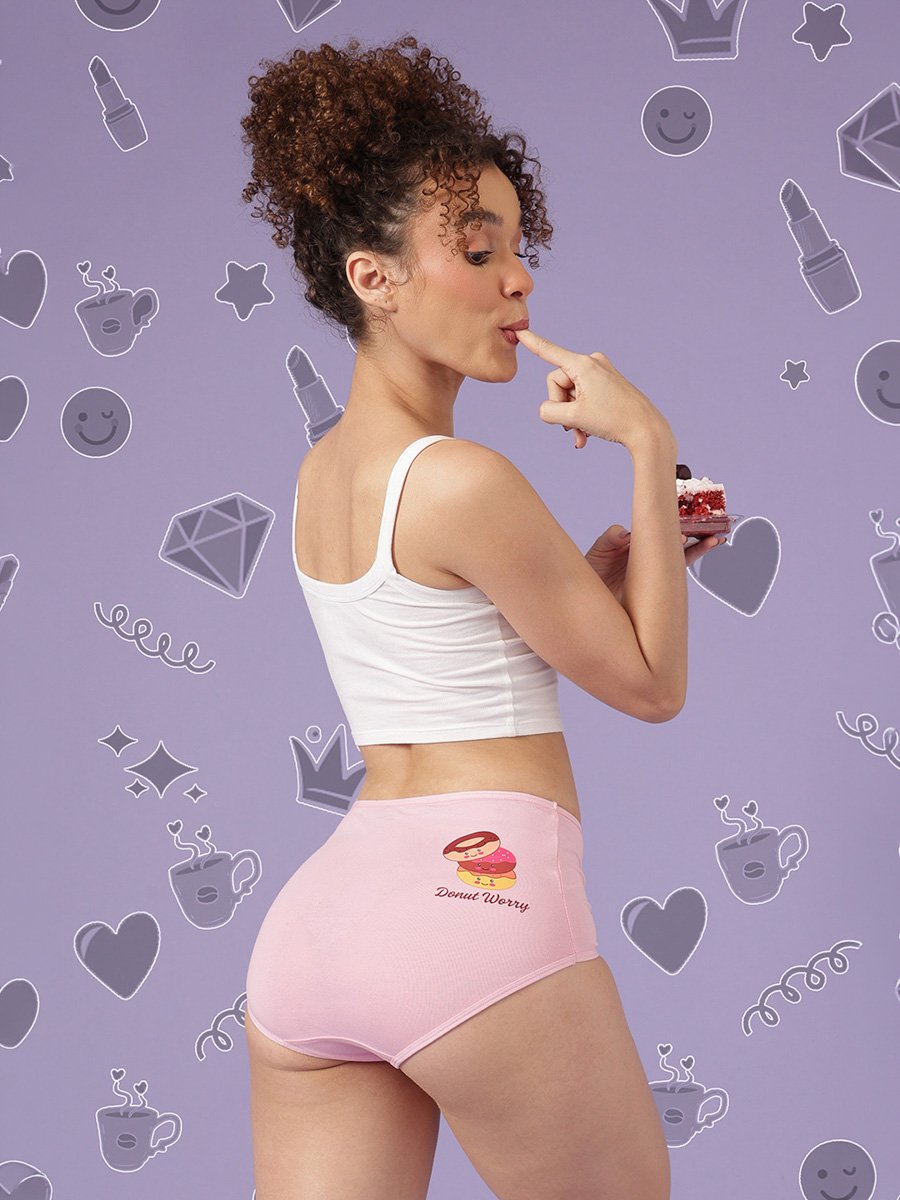 Pack of 3 - High Waist Hipsters - Cotton