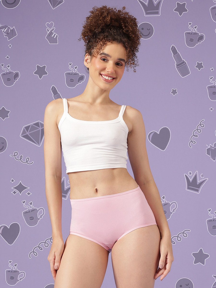 Pack of 3 - High Waist Hipsters - Cotton