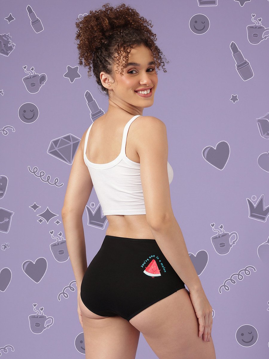 Pack of 3 - High Waist Hipsters - Cotton