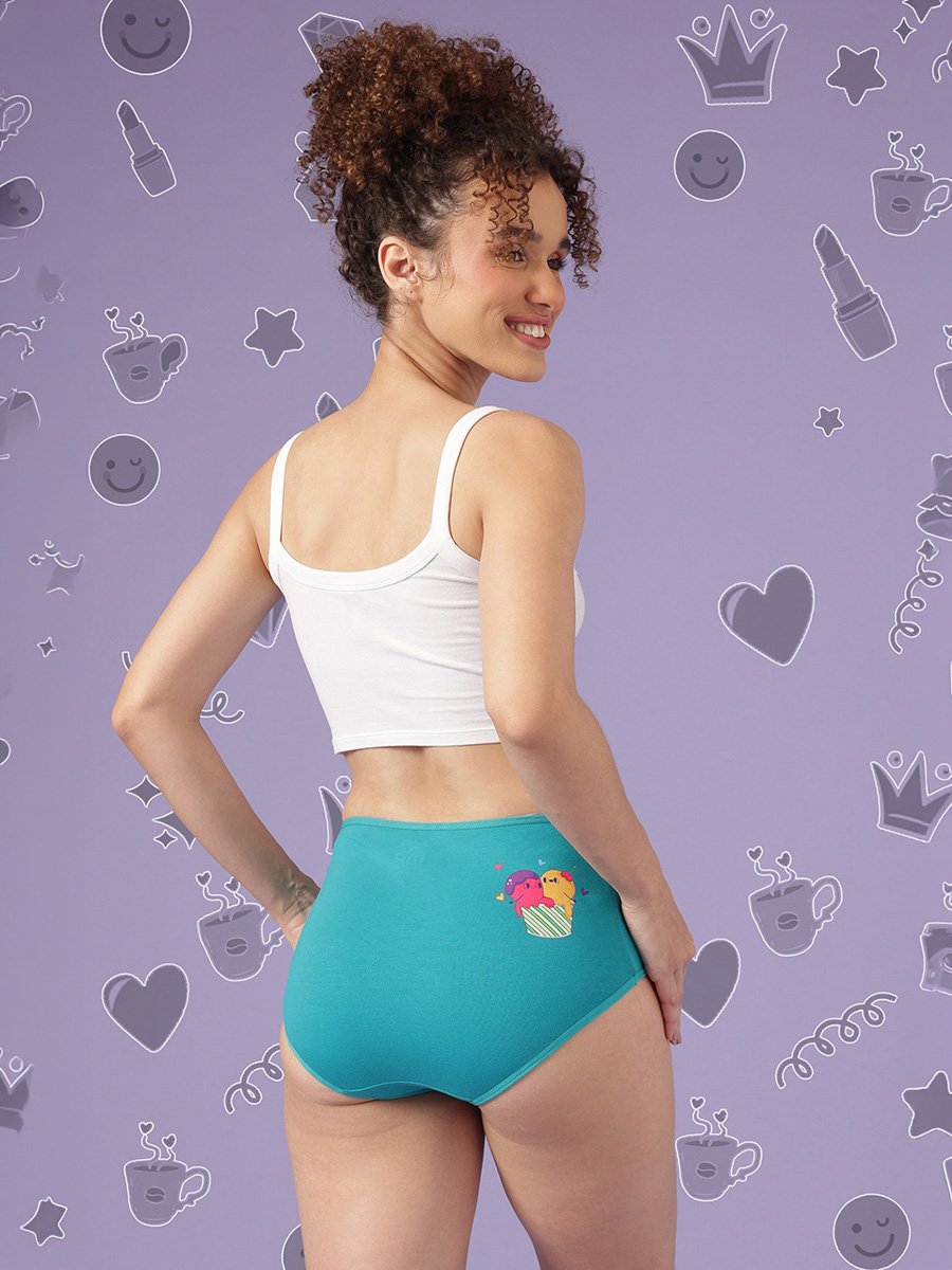 Pack of 3 - High Waist Hipsters - Cotton