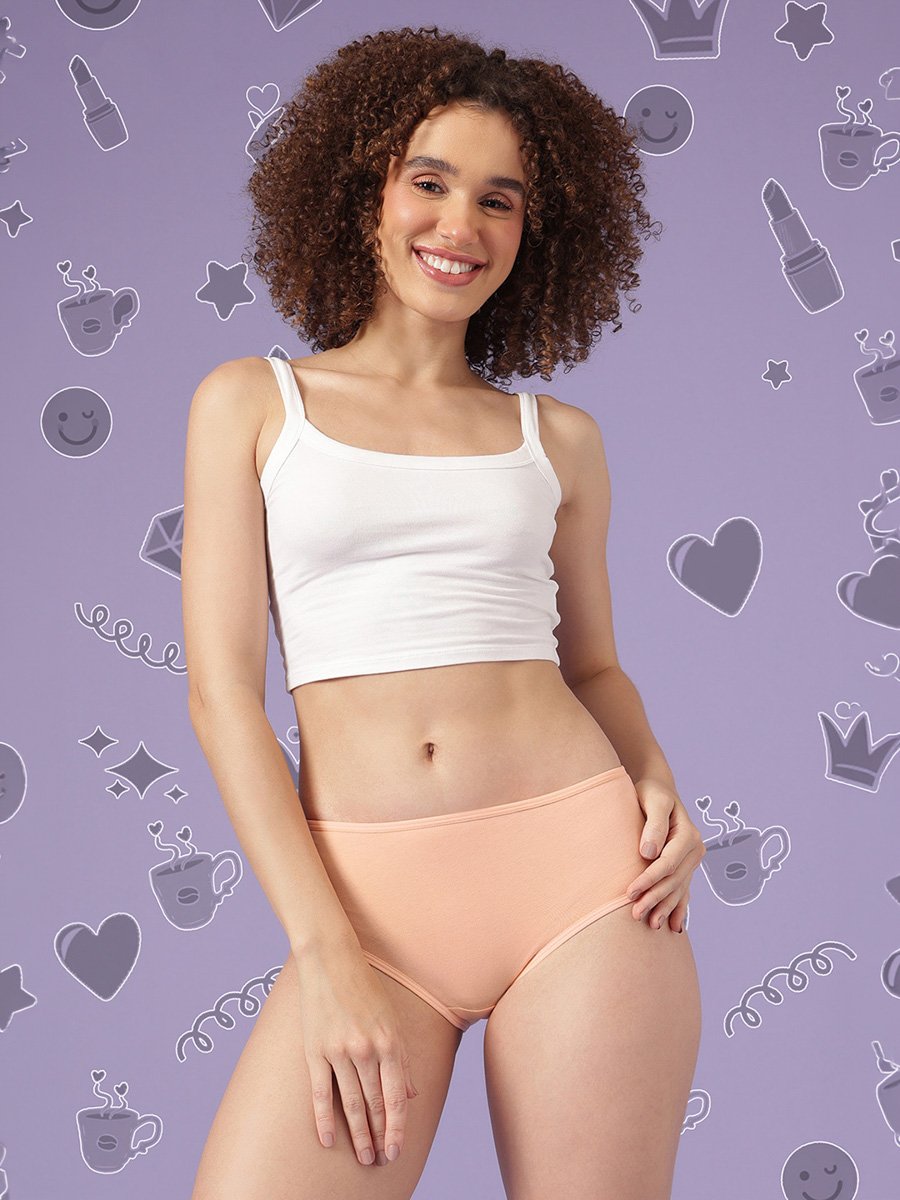 Pack of 3 - Mid Waist Hipsters - Cotton