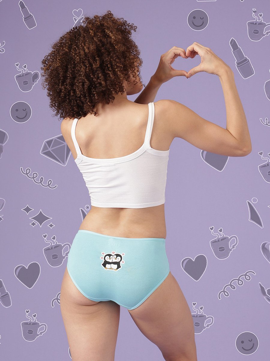 Pack of 3 - Mid Waist Hipsters - Cotton