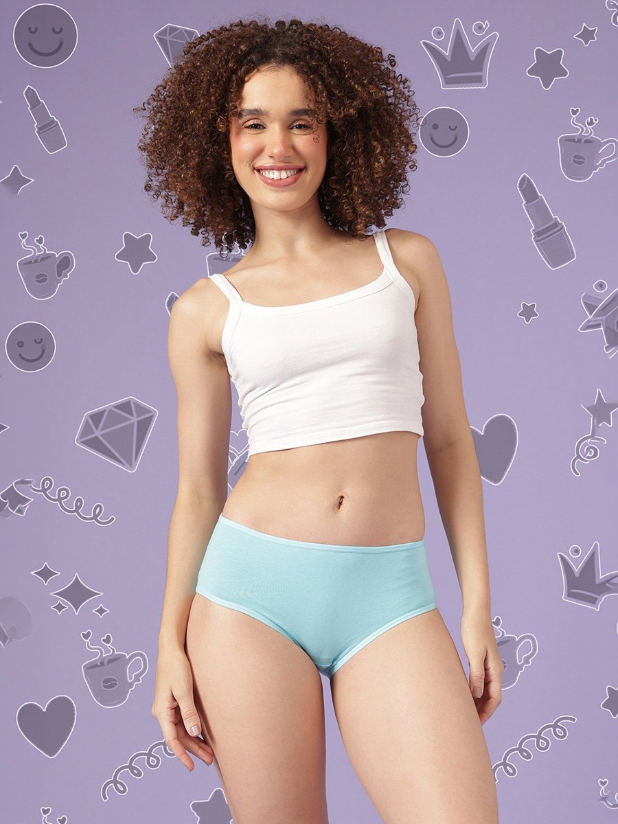 Pack of 3 - Mid Waist Hipsters - Cotton