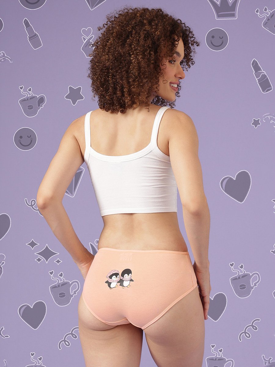 Pack of 3 - Mid Waist Hipsters - Cotton
