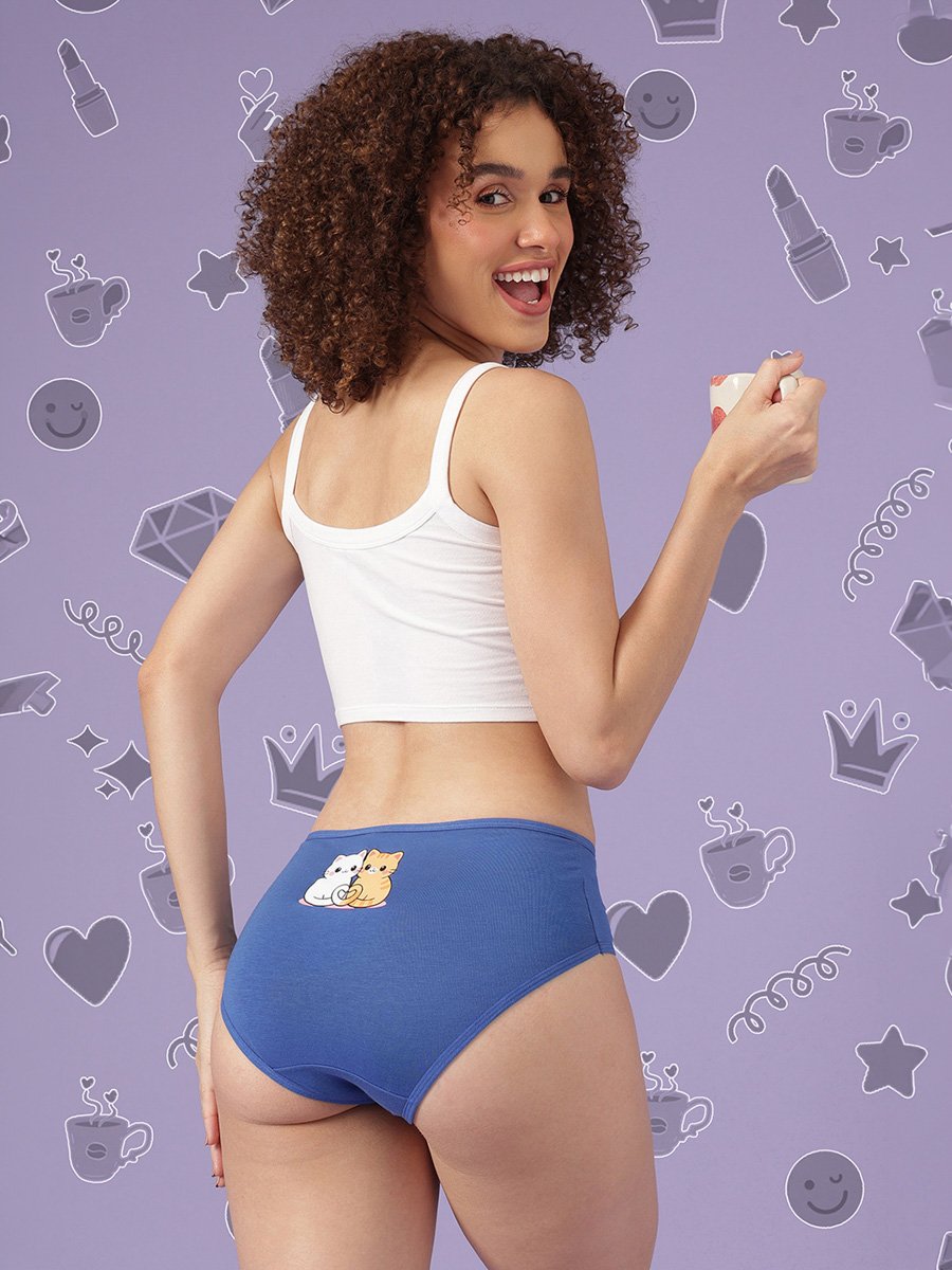 Pack of 3 - Mid Waist Hipsters - Cotton