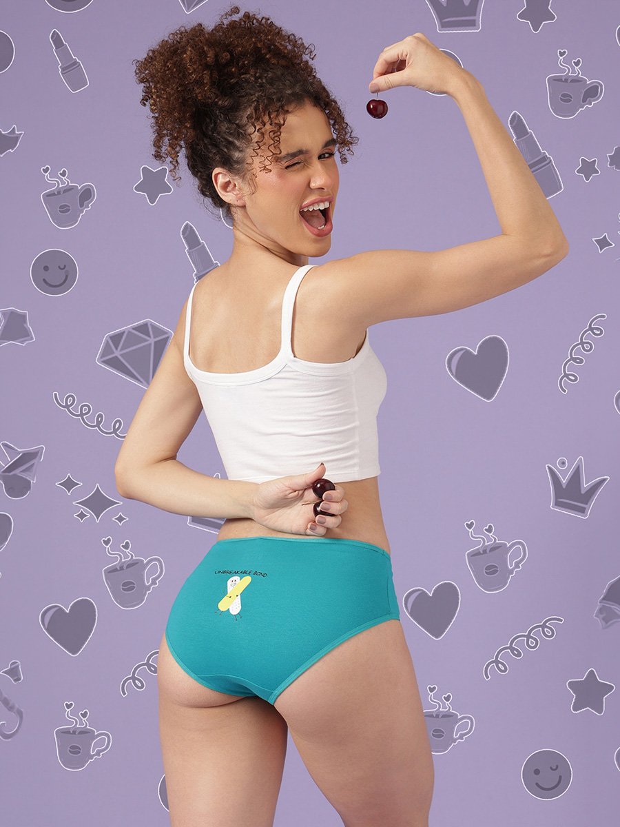 Pack of 3 -Mid Waist Hipsters - Cotton