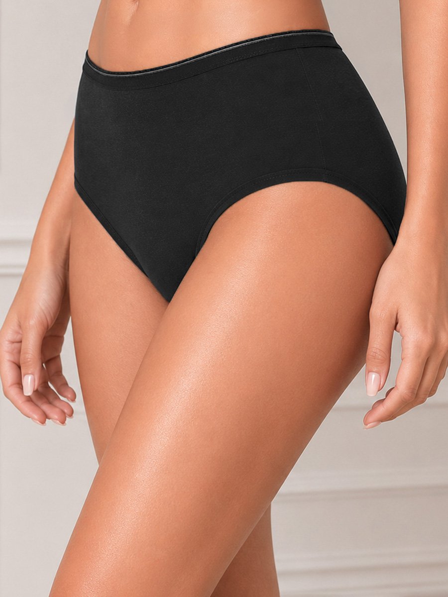 Pack of 3 -Mid Waist Hipster Panties - Modal