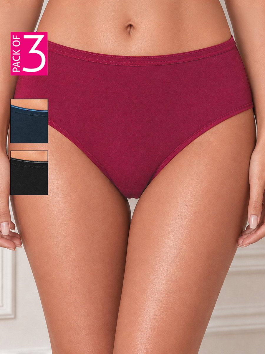 Pack of 3 - Mid Waist Hipster Panties