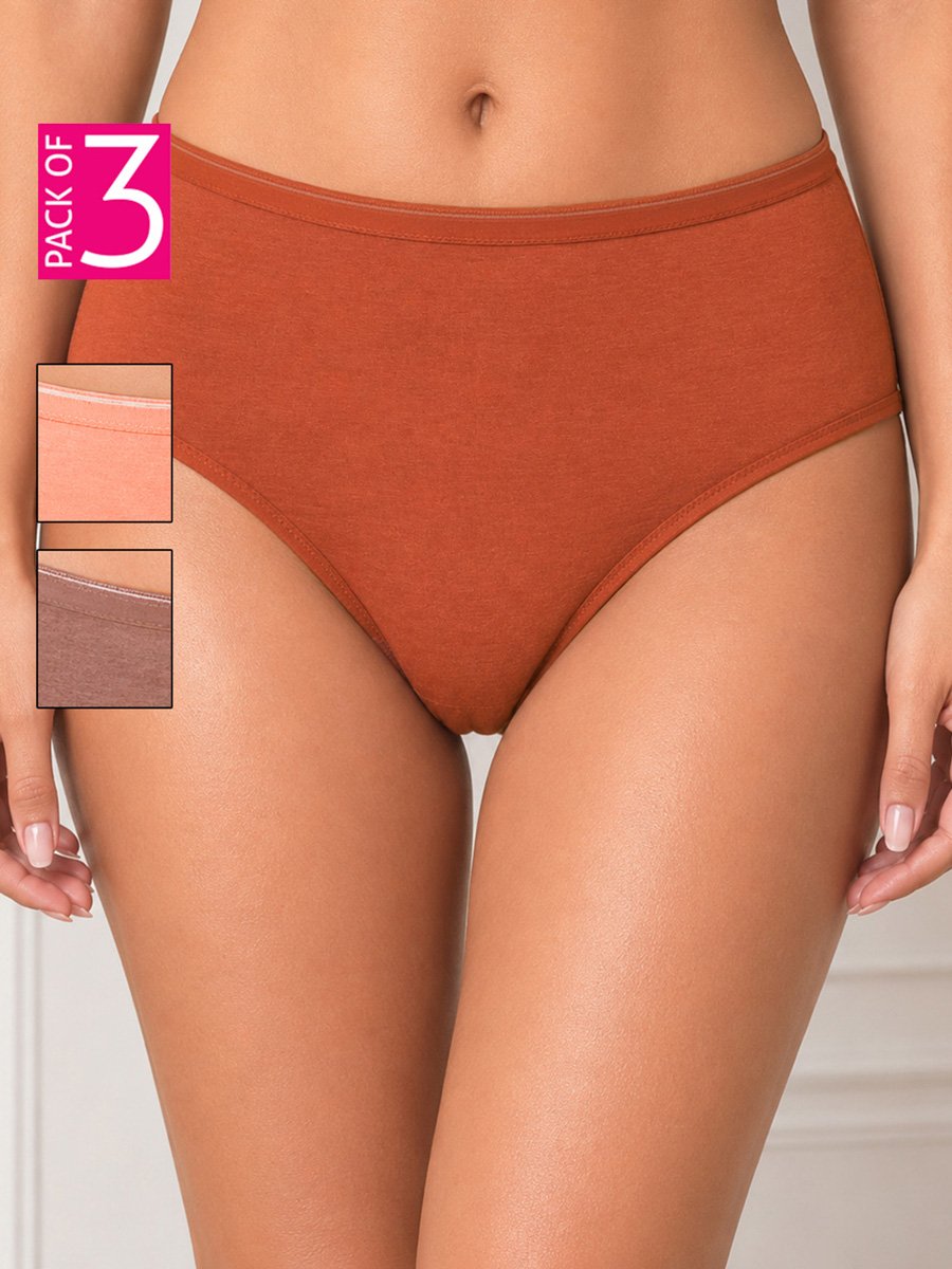 Pack of 3 - Mid Waist Hipster Panties
