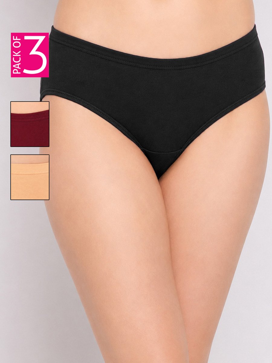 Pack of 3 - Mid Waist Hipster Panties